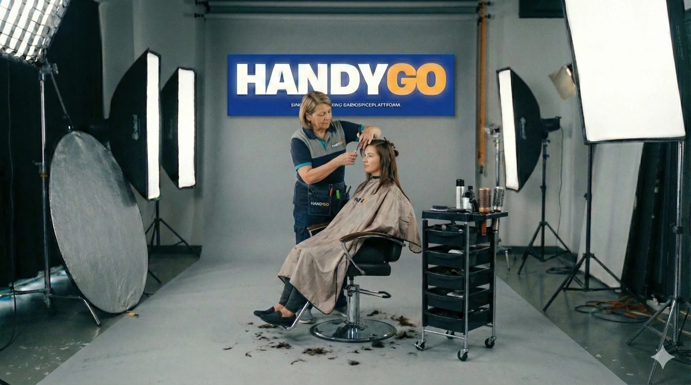 Saç bakım hizmeti veren HandyGo profesyoneli